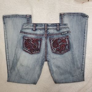Cowgirl Tuff Red Paisley Jeans
